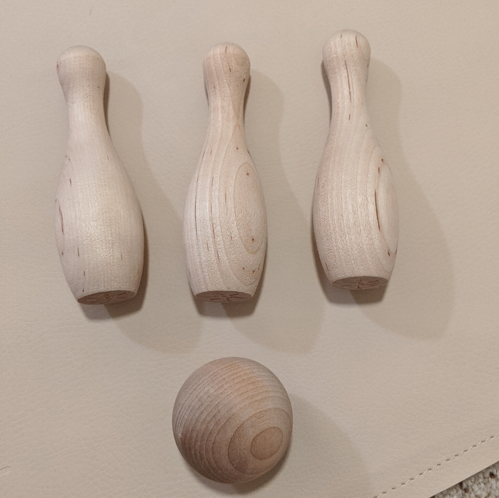 Wooden bowling set